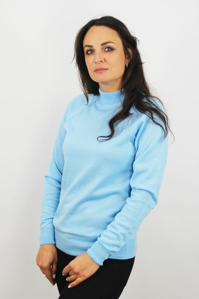 Голубой свитер реглан прямой силуэт на демисезон Полесье С3316-15 5С1754-Д43 158,164 ниагара - фото 2