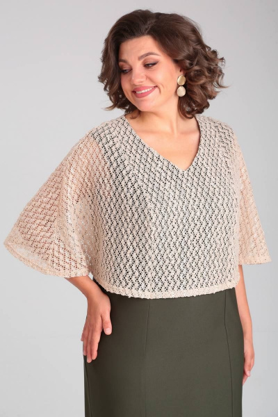 Платье нарядное с гипюром и разрезом Mubliz 094 - фото 6