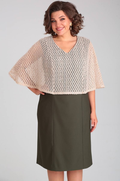 Платье нарядное с гипюром и разрезом Mubliz 094 - фото 5