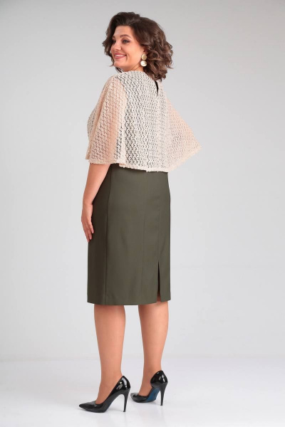 Платье нарядное с гипюром и разрезом Mubliz 094 - фото 3