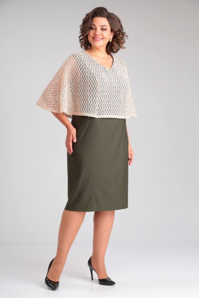 Платье нарядное с гипюром и разрезом Mubliz 094 - фото 2