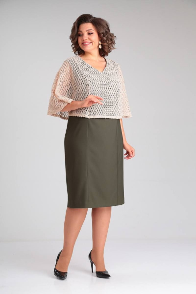 Платье нарядное с гипюром и разрезом Mubliz 094 - фото 1