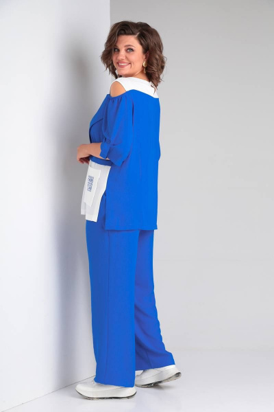 Блуза, брюки Rishelie 887 ярко-голубой - фото 4