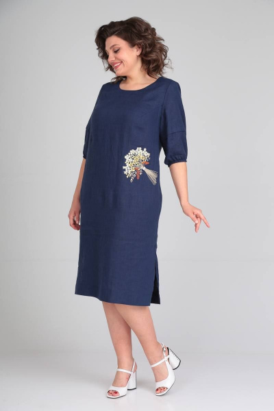 Платье Rishelie 918 темно-синий - фото 2