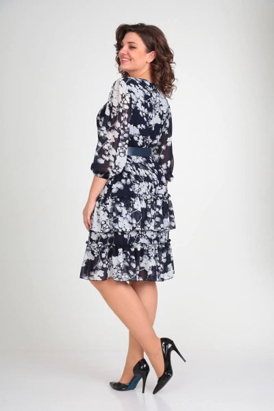 Платье Rishelie 923 синий - фото 5