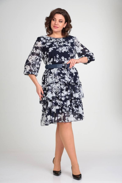 Платье Rishelie 923 синий - фото 2