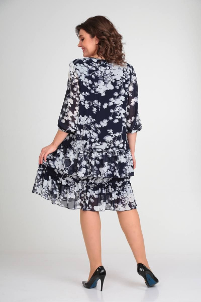 Платье Rishelie 923 синий - фото 6