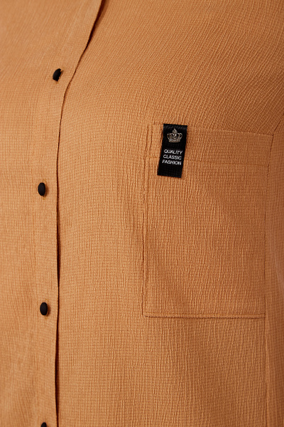 Демисезонная хлопковая туника с воротничком и бусинами Новелла Шарм А3566-5-2 - фото 3