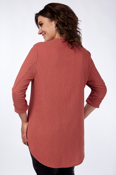 Блуза из вискозы и трикотажа с вырезом по косой Algranda А3566-5-3 - фото 4