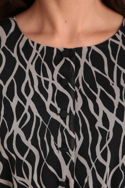 Платье из шифона с принтом и поясом Verita 2233.1 - фото 5