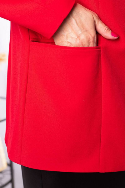 Красный жакет прямого кроя, универсальный для образа Camelia 2229 1 - фото 6