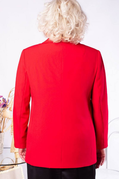 Красный жакет прямого кроя, универсальный для образа Camelia 2229 1 - фото 4