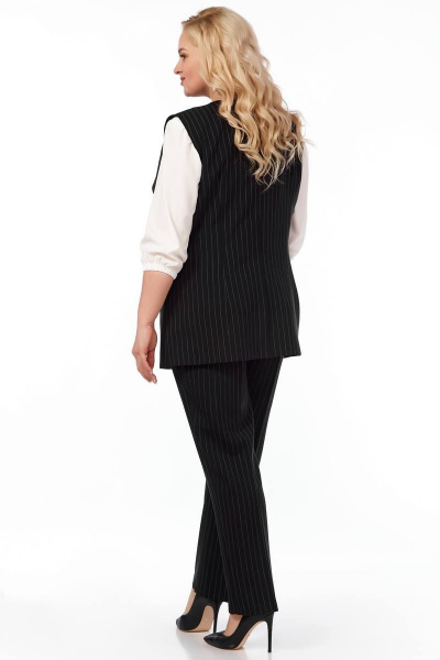 Черный деловой костюм с жилетом и брюками Belinga 2278 черный - фото 5