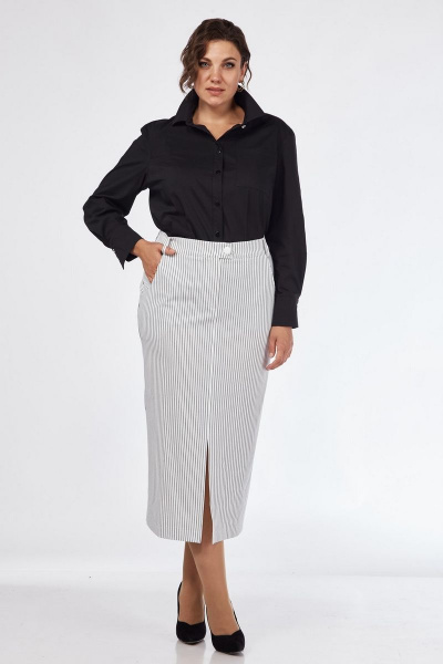 Юбка INVITE 3012 белый-полоска - фото 1
