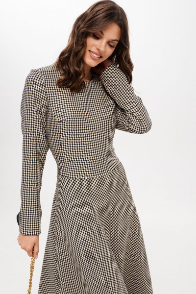 Платье ELLETTO 1970 беж-черный - фото 3