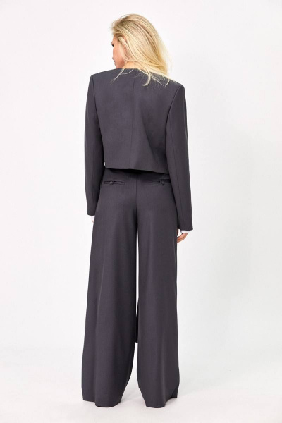 Деловой костюм 2-ка из текстиля: жакет и брюки Rivoli 8047.1+5182.1 графит - фото 2