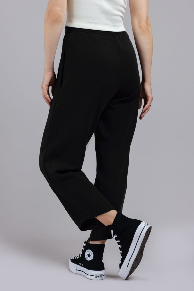 Брюки женские демисезонные из трикотажа с защитами Mirolia 1189 чёрный - фото 3