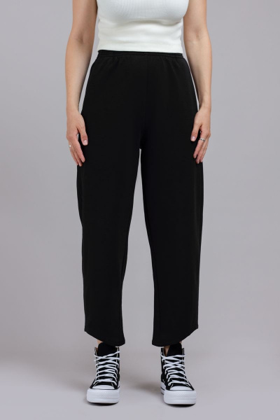 Брюки женские демисезонные из трикотажа с защитами Mirolia 1189 чёрный - фото 2