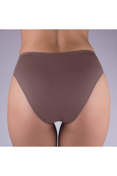 Трусы из эластичного хлопка и трикотажа в коричневом цвете Verally 101-2 перец - фото 2