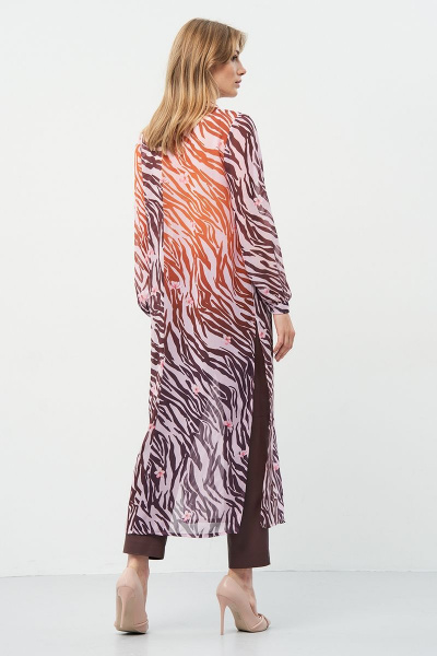 Демисезонная шифоновая туника с воротником-стойкой Art Ribbon M3911T - фото 4