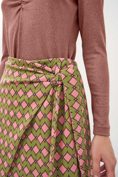 Юбка мини из плотного трикотажа с потайной молнией Art Ribbon M3917Y - фото 3