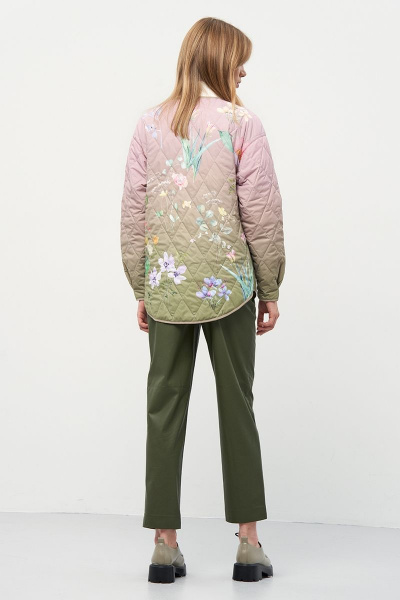 Куртка демисезонная плащевая из текстиля с капюшоном Art Ribbon M3918K - фото 6