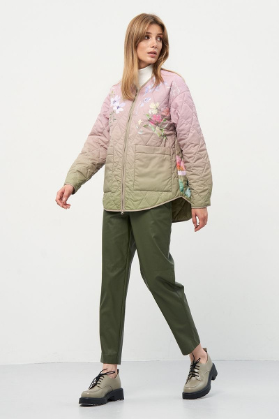 Куртка демисезонная плащевая из текстиля с капюшоном Art Ribbon M3918K - фото 3