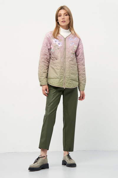 Куртка демисезонная плащевая из текстиля с капюшоном Art Ribbon M3918K - фото 2