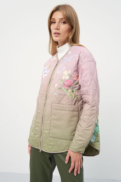 Куртка демисезонная плащевая из текстиля с капюшоном Art Ribbon M3918K - фото 1