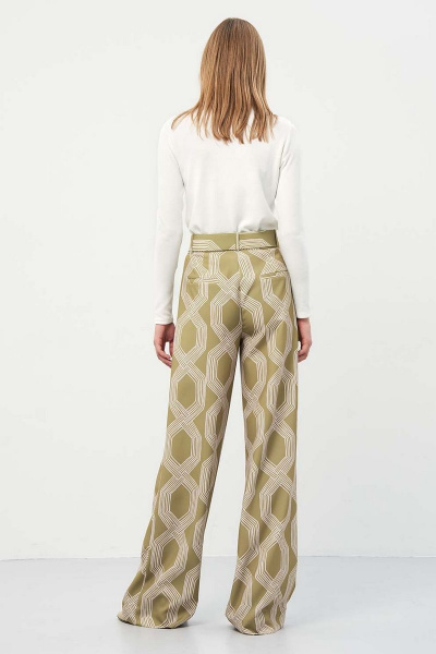 Белый вискозный водолазка с воротником-стойкой Art Ribbon M3925T - фото 2