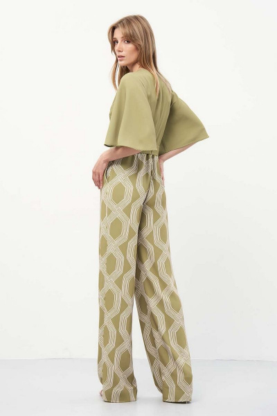 Комбинезон из вискозы с поясом и карманами Art Ribbon M3930W - фото 6