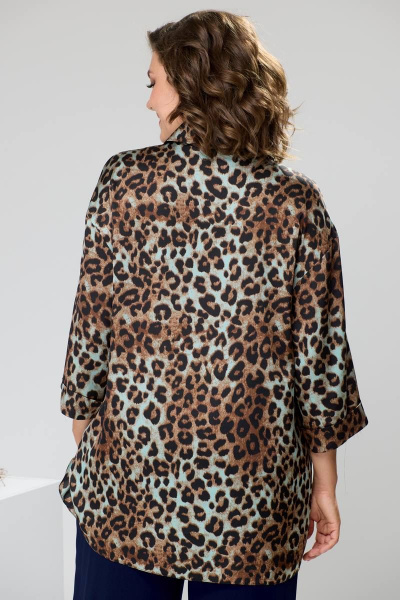 Блуза, брюки, жилет Romanovich Style 3-2510 синий/леопард - фото 9