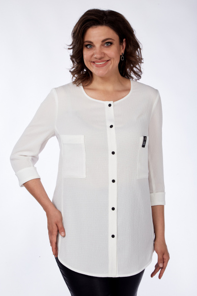 Блуза демисезонная с бочком и нагрудным карманом Algranda А3566-5-1 - фото 1
