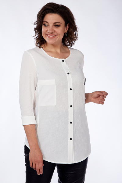 Блуза демисезонная с бочком и нагрудным карманом Algranda А3566-5-1 - фото 2