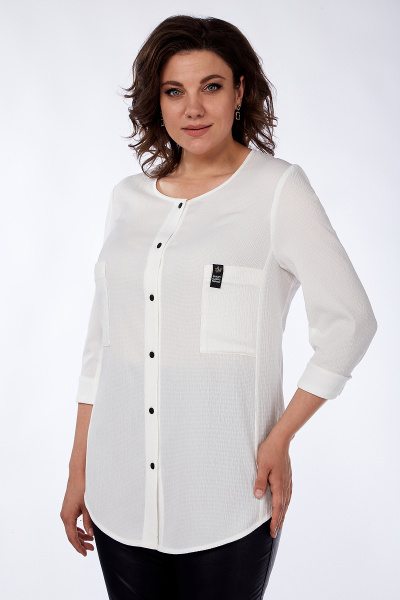 Блуза демисезонная с бочком и нагрудным карманом Algranda А3566-5-1 - фото 5