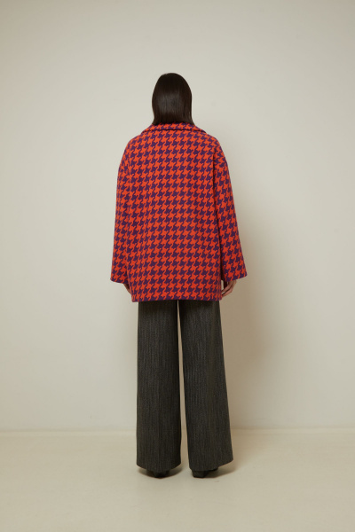 Пальто Elema 1-12726-1-164 клетка - фото 4