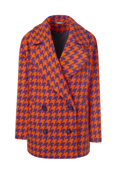 Пальто Elema 1-12726-1-164 клетка - фото 5