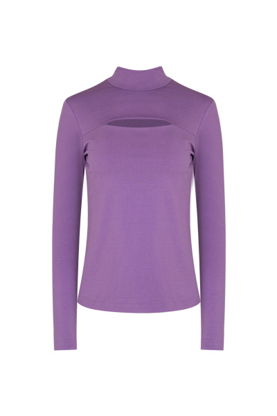 джемпер из хлопка для демисезона в стиле на каждый день Elema 2К-12853-1-164 фиолетовый - фото 1