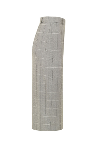 юбка на каждый день из текстиля с серым принтом Elema 4К-13142-1-170 клетка - фото 4