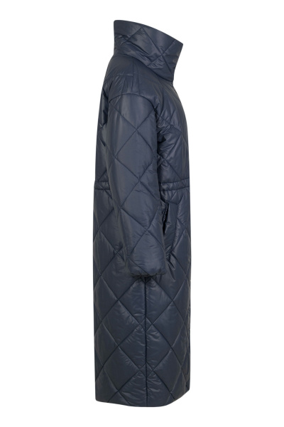 Пальто демисезонное на каждый день из плащёвой ткани Elema 5S-12411-1-164 тёмно-синий - фото 2