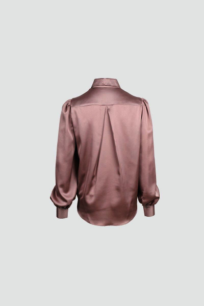 Коричневая блуза из текстиля в нарядном стиле BURVIN 8375-51 1 - фото 2