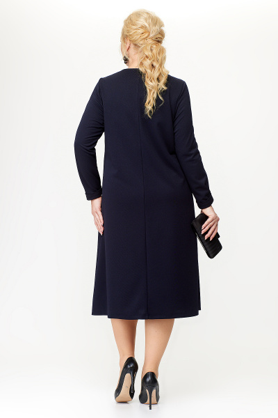 Платье А-силуэт из трикотажа с асимметричным кроем Algranda А3949 - фото 5