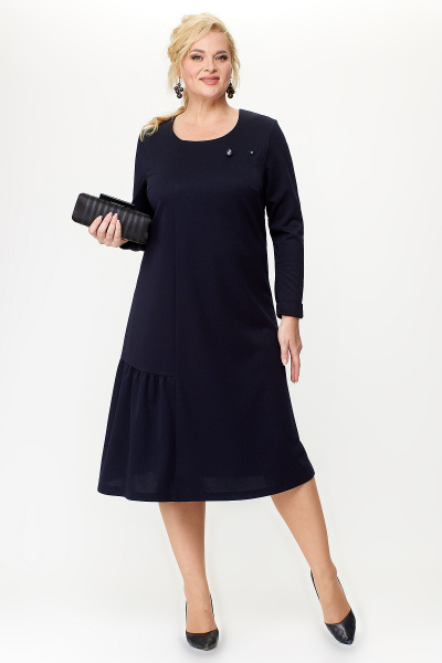 Платье А-силуэт из трикотажа с асимметричным кроем Algranda А3949 - фото 6