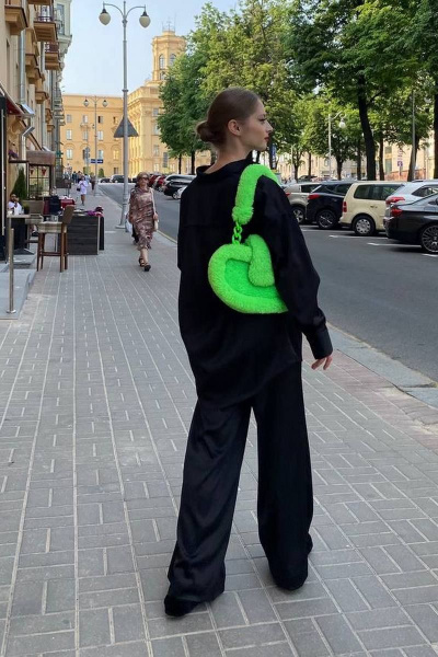 Легкие атласные брюки с карманами и высокой талией The Mood 007-1 - фото 3