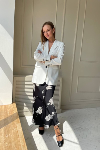 Демисезонная юбка расклешенная из текстиля PUR PUR 11-213/3 - фото 2