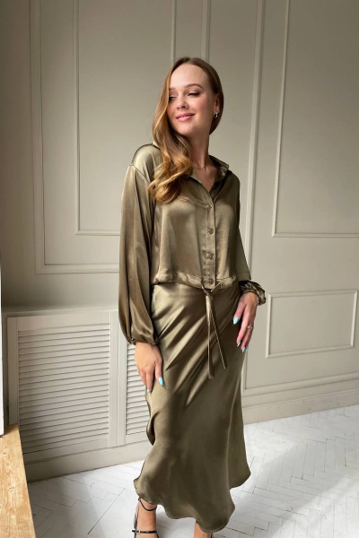 На каждый день комплект: блуза и юбка из текстиля PUR PUR 11-150 - фото 2