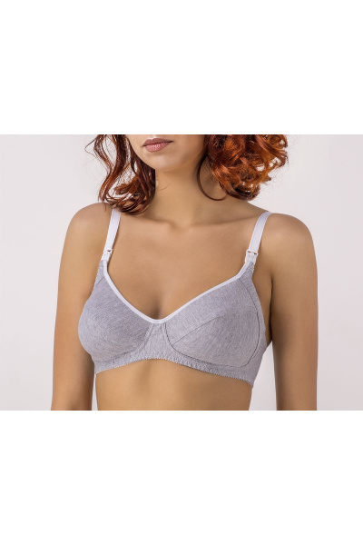 Бюстгальтер на каждый день из трикотажа и кружева Verally 269-3 меланж - фото 1
