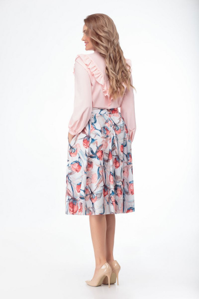 Юбка Anelli 405 персиковые_пионы - фото 4