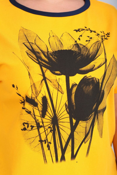 Блуза, брюки, жакет Andrea Style 00261 желтый - фото 5