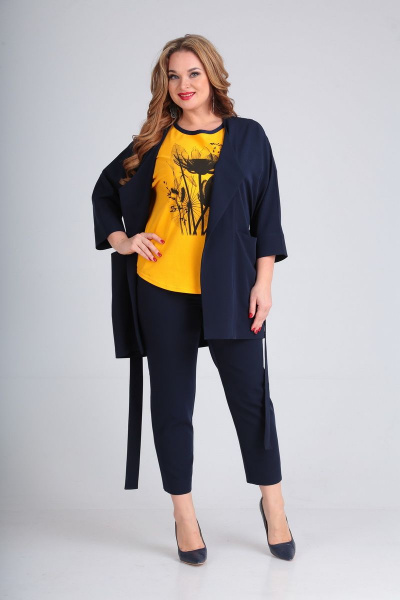 Блуза, брюки, жакет Andrea Style 00261 желтый - фото 2